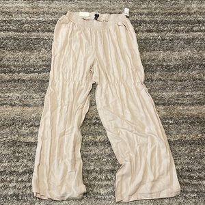 NWT- Size XL Stretch Waist Linen Pants